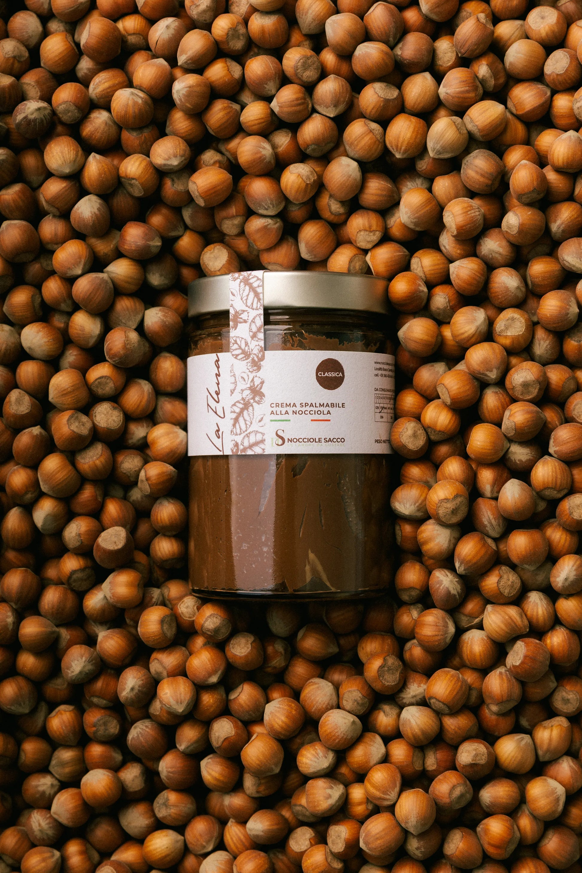 Crema artigianale al latte di Nocciola Piemonte IGP delle Langhe in vasetto grande